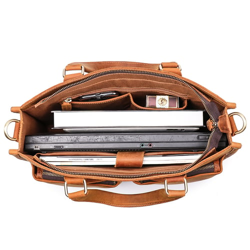 Image of Handmade Crazy Horse Leather Briefcase ,Messenger Bag, Laptop Bag 7073 