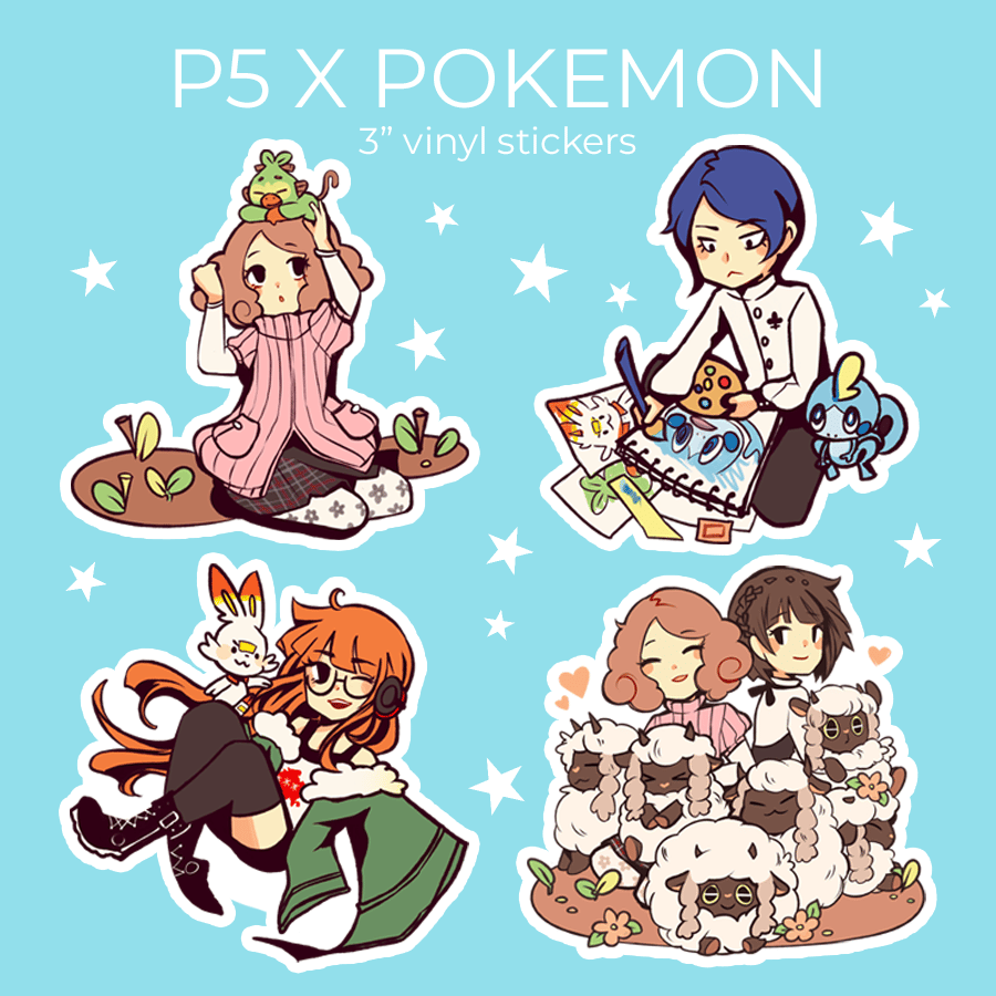 P5 x Pokemon Vinyl Stickers