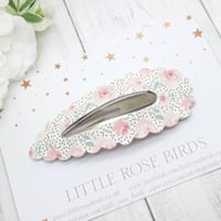 Image 1 of Large Dotty Floral Snap Clip