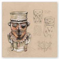 Image 1 of Original Painting - "Museo del oro 3" - 28x28 cm