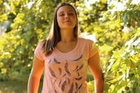 Image 1 of T-shirt Femme Coton Bio *Feathers from the Sky*