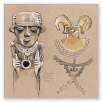 Image 1 of Original Painting - "Museo del oro 2" - 28x28 cm