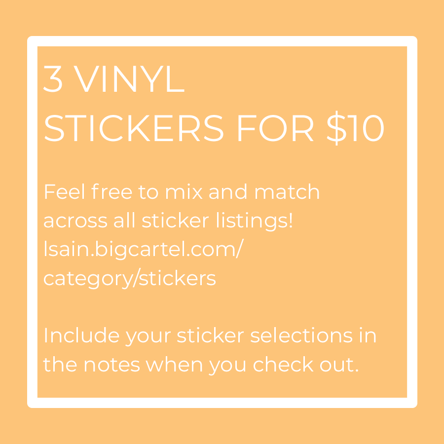 3 Stickers for $10