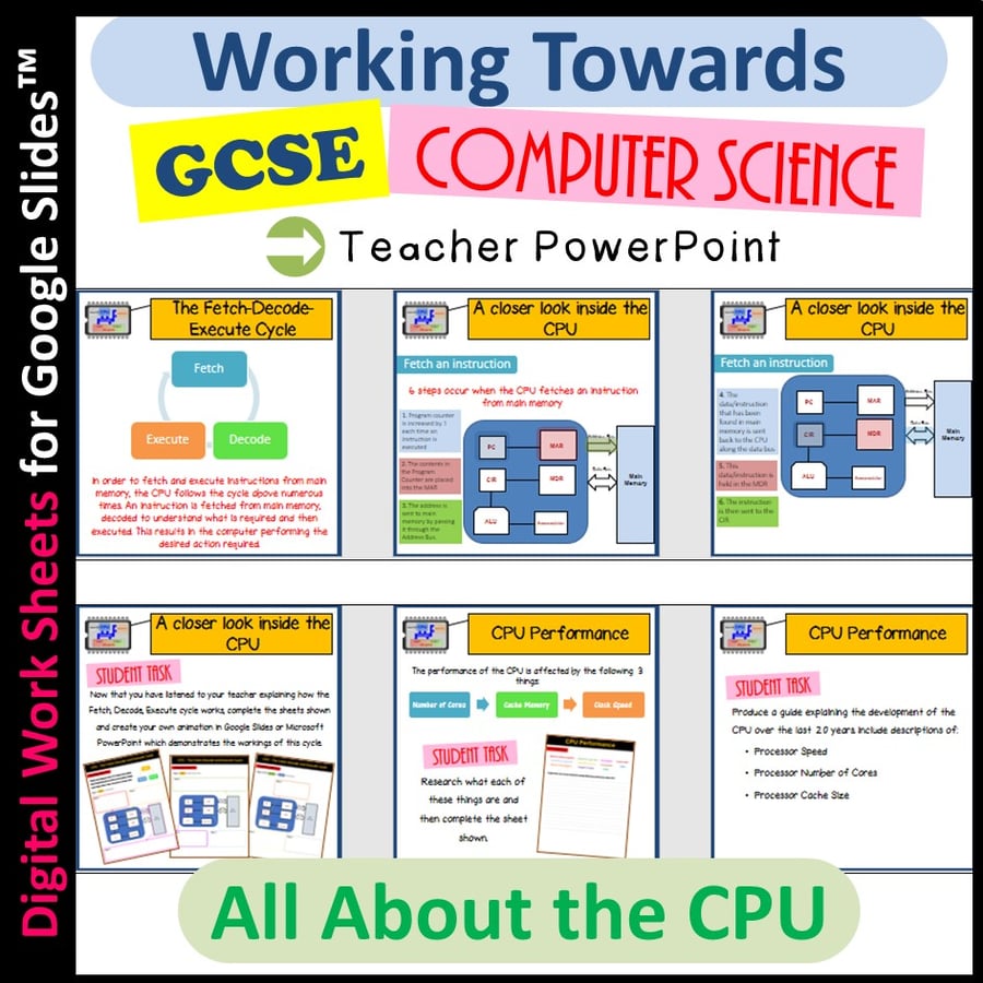 Image of All About the CPU Lesson Working Towards GCSE Computer Science Distance Learning