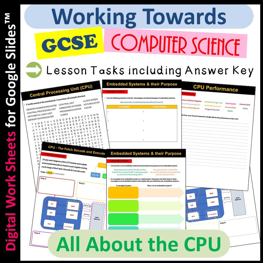 Image of All About the CPU Lesson Working Towards GCSE Computer Science Distance Learning