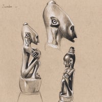 Image 2 of Original Painting - "Boîtes à médicaments de Sumba" - 28x35,5 cm
