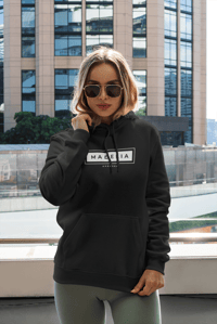 Madelia White Logo Unisex Hoodie