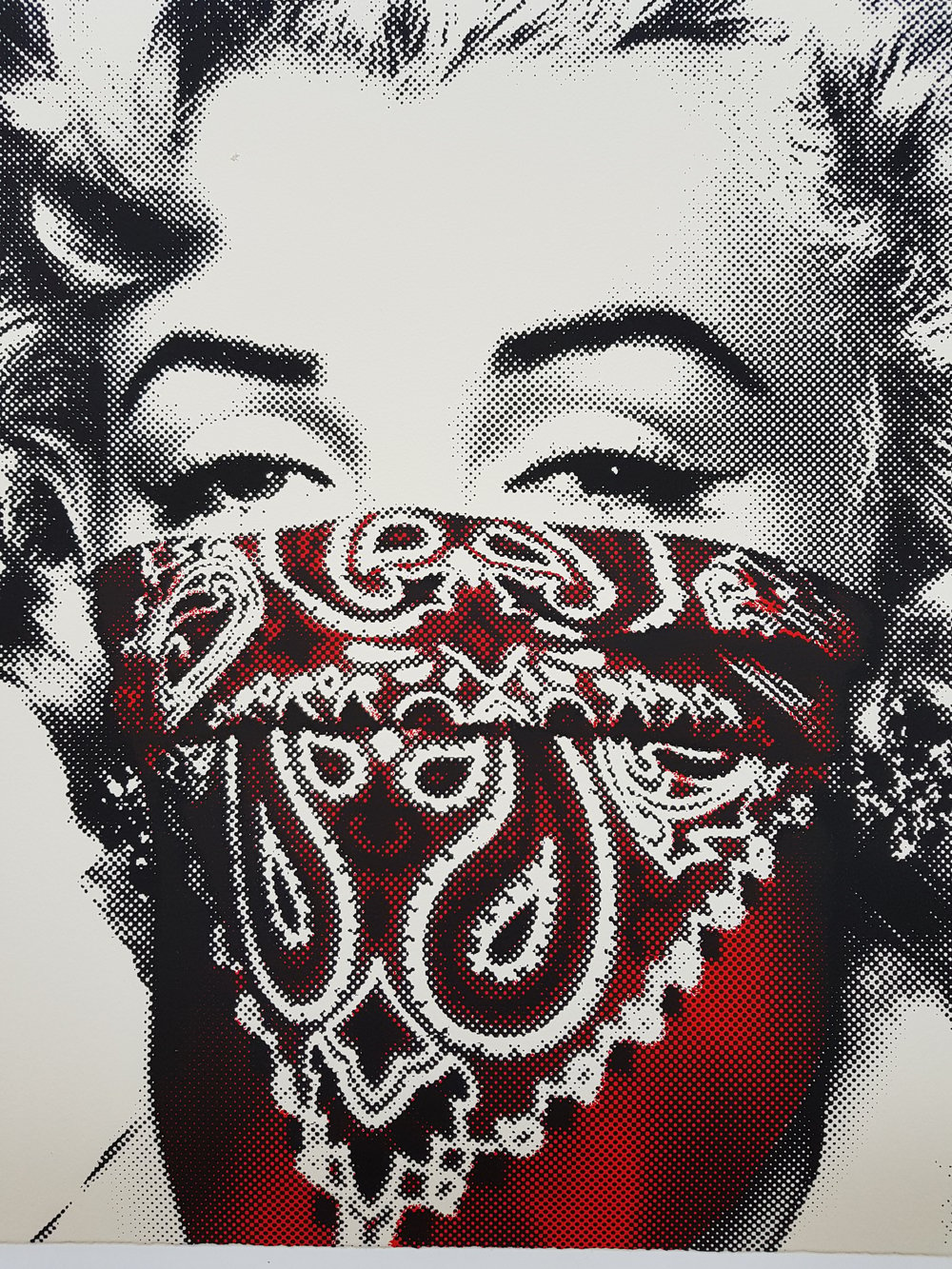 MR BRAINWASH "STAY SAFE" RED - LIMITED EDITION 50 - 2 COLOUR SCREENPRINT