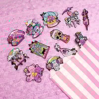 Image 1 of CREEPY CUTE THEMED Mystery Seconds Pins - various designs - lucky dip enamel pins!