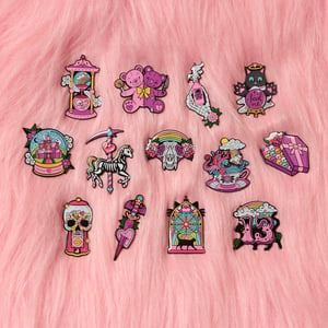 Image of CREEPY CUTE THEMED Mystery Seconds Pins - various designs - lucky dip enamel pins!