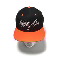 Image 1 of R.O. Logo Snapback Neon Orange
