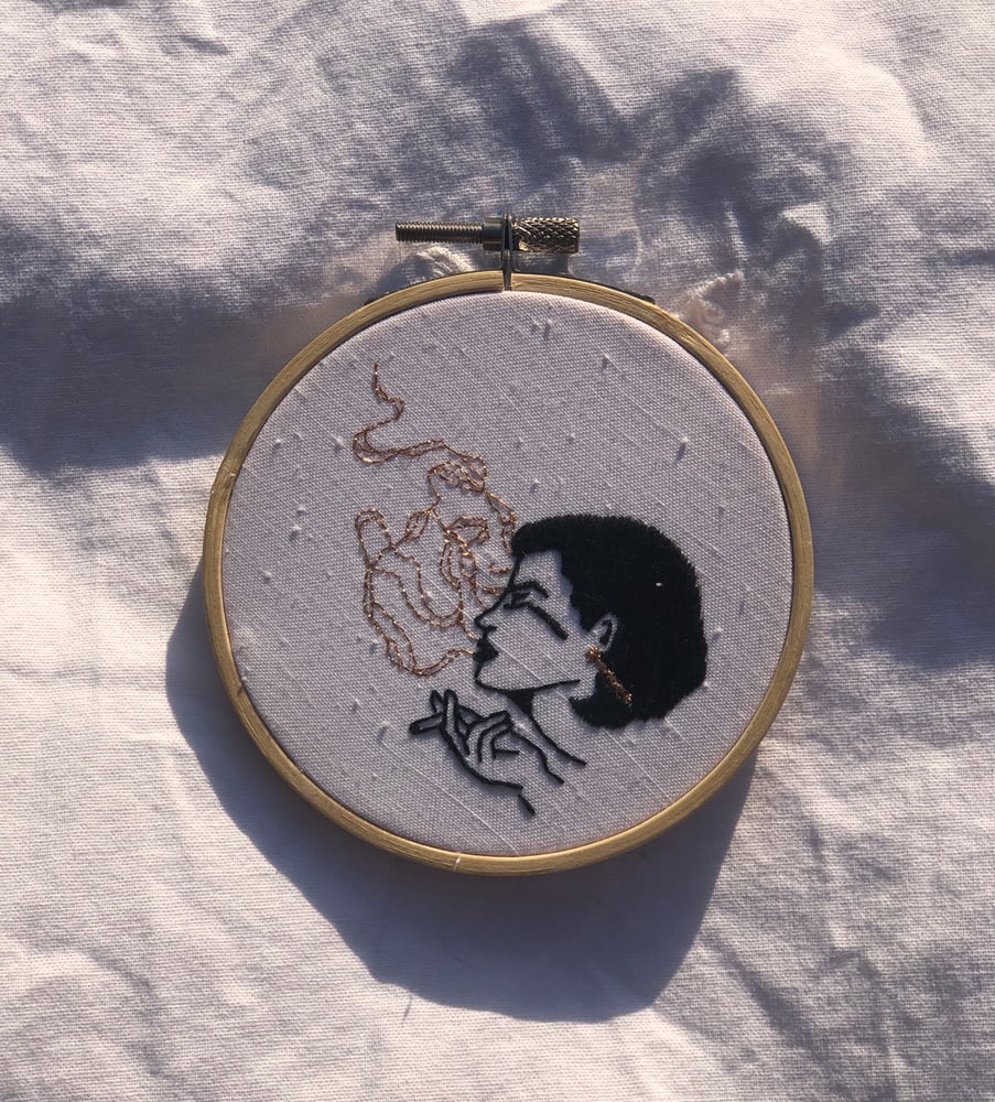 Image of Johnny Gloom Embroidery Hoop