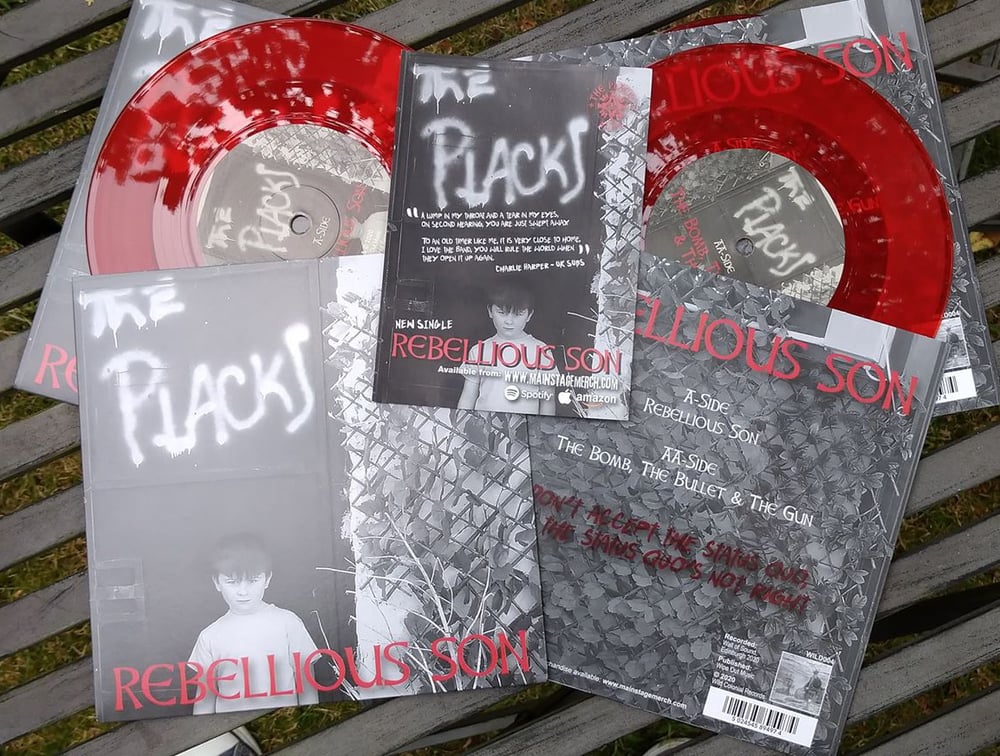 The Placks - Rebellious Son - Red vinyl 7" single (RECOMMENDED BY CHARLIE) MONIES TO NHS CHARITY