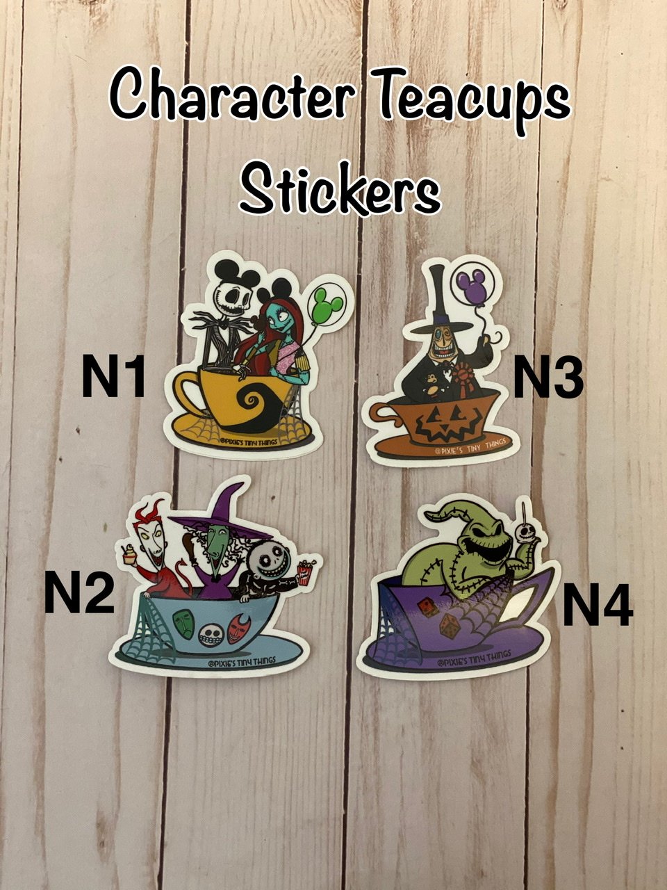 Characters in Teacups- Stickers
