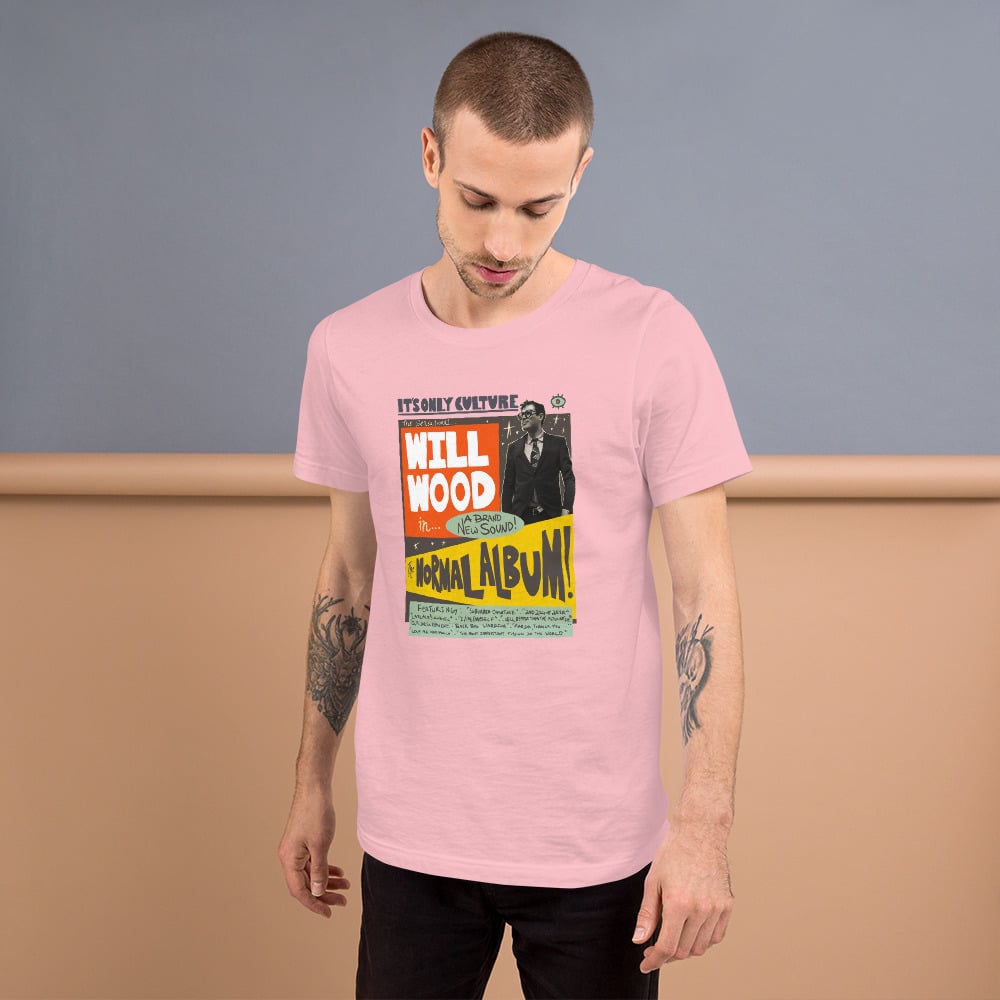 The Normal Album Retro Flyer Tee (Pink or Blue)