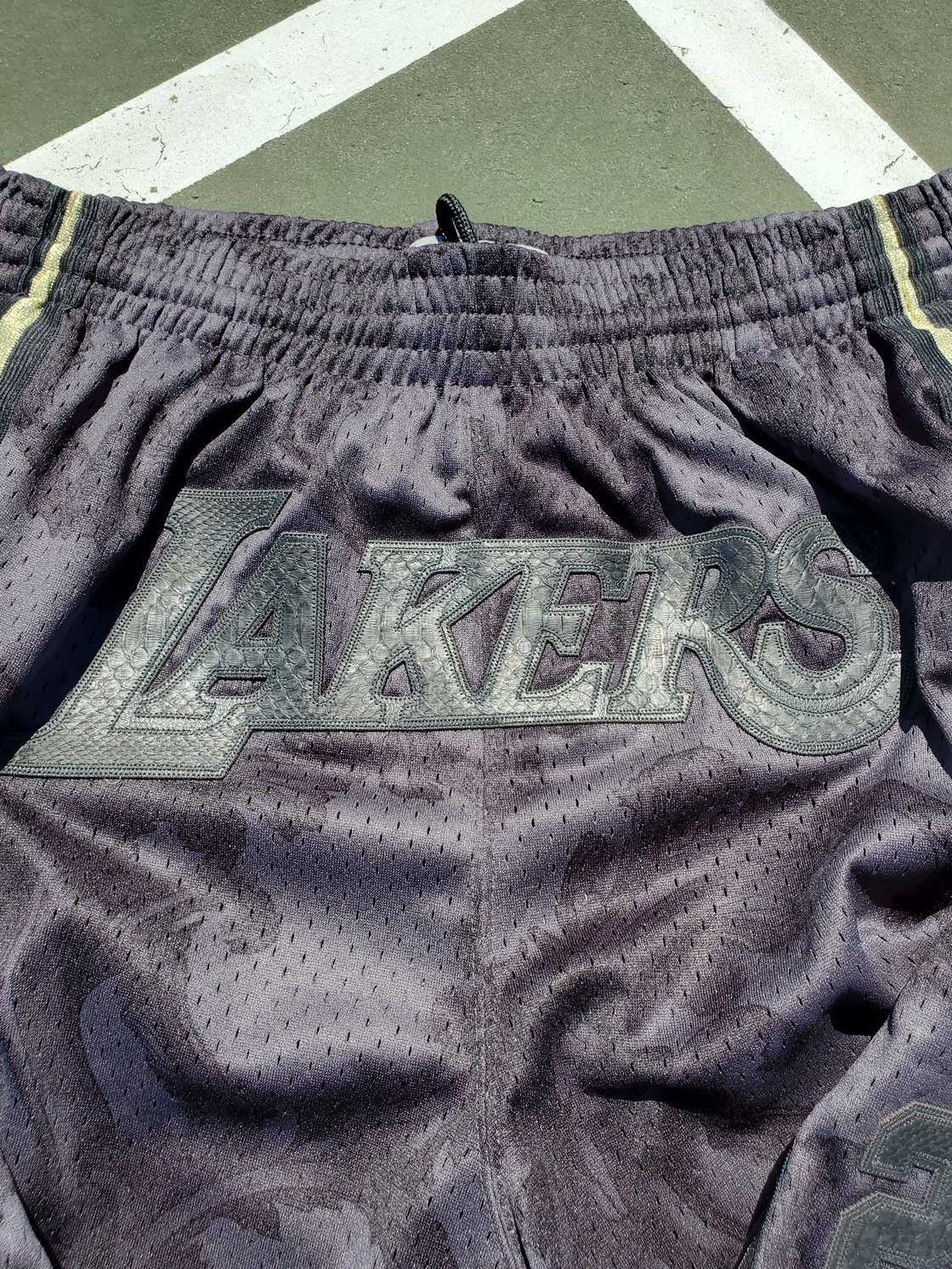 Image of Custom Mitchell and Ness Laker shorts