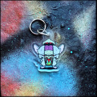 Brain Splice keychain charm