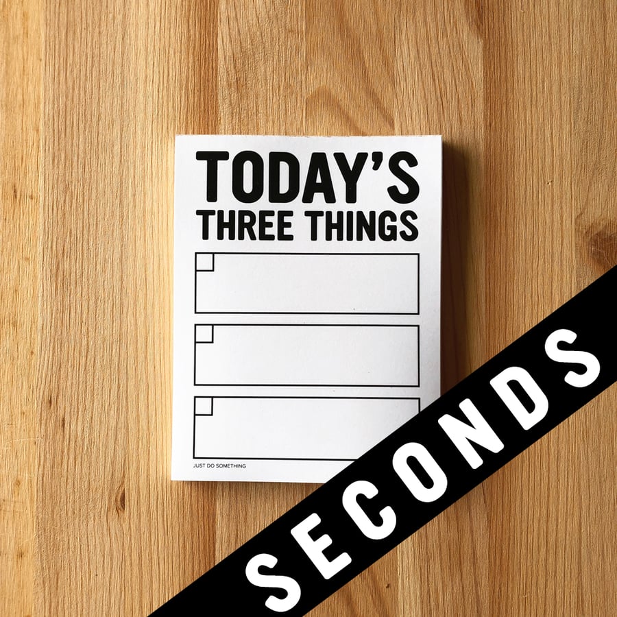 Image of SECONDS SALE - THREE THINGS NOTEPAD