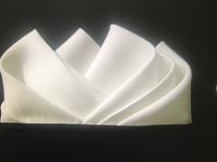 Image 1 of Pre-Folded Pocket Square in Silky  (Four-Point Wrap)