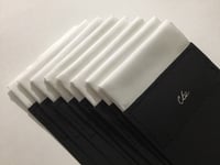 Image 1 of Pre-Folded Pocket Square 100% Cotton Flat-Top Banded