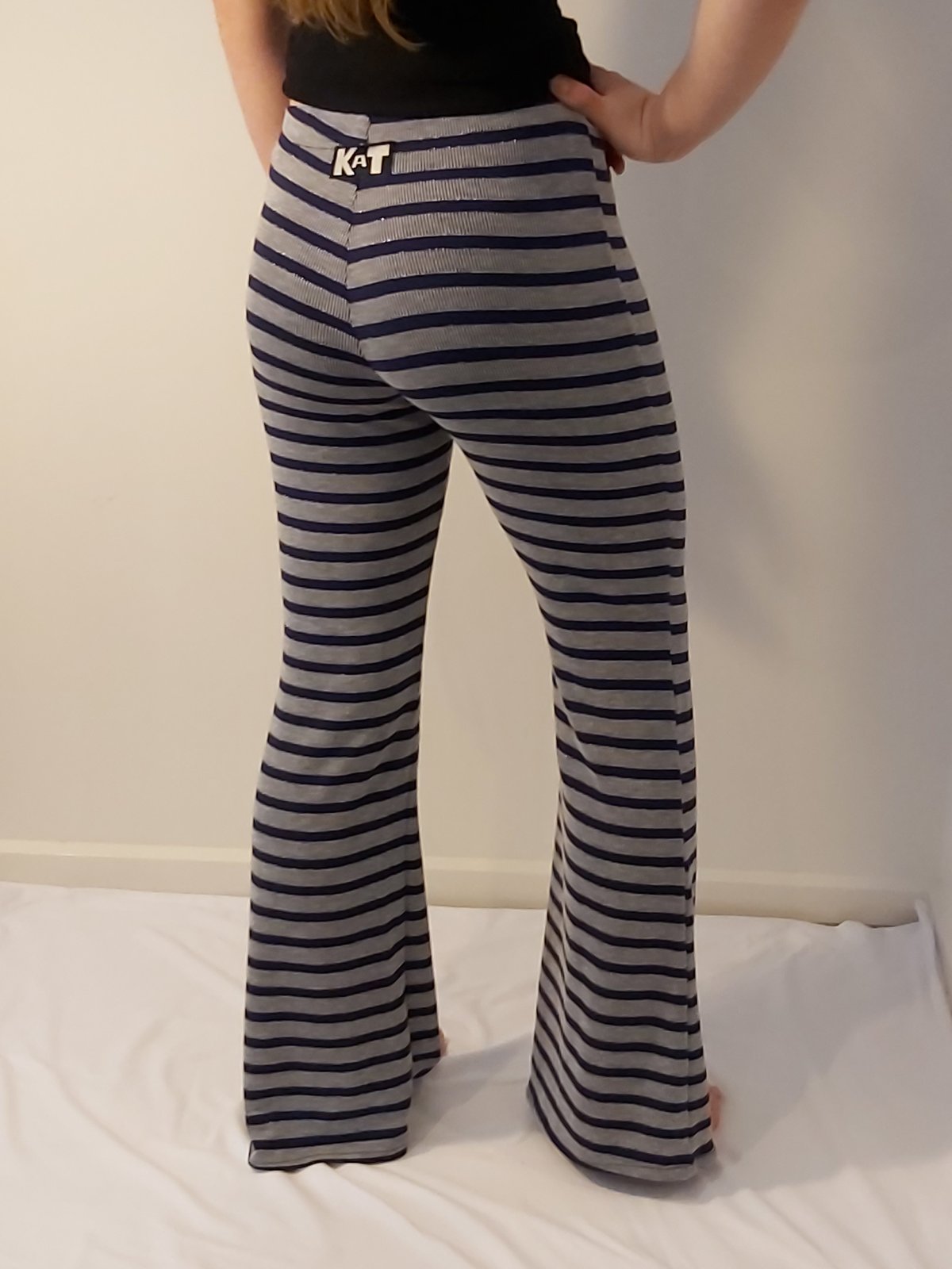 Image of Kat pants blue/white with lurex