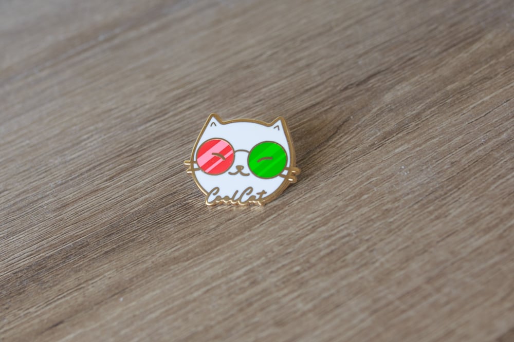 Image of Cool Cat Enamel Pin
