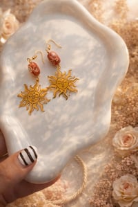 Jasper sun earrings 