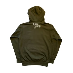 Image of Ghost Hoodie in Olive Green/Black/White
