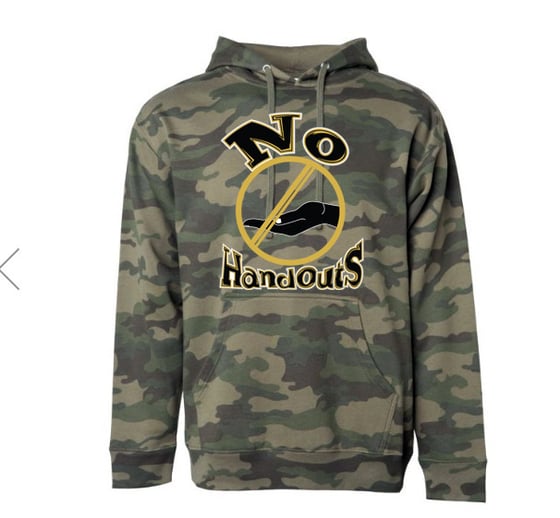 Image of No Handouts Forest Camo Hoodie