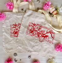 Image 1 of Berries n' Peonies Tote Bags