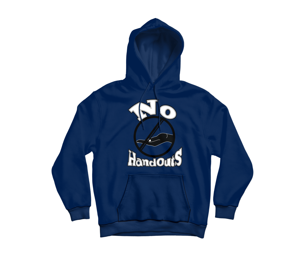 Image of No Handouts Royal Blue Hoodie