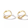 Gold and Pearl Circular Studs