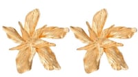 Image 2 of Gold Flower Statement Studs 