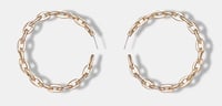 Image 1 of Gold Link Hoop Earrings
