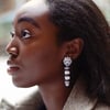 Vintage Style Crystal and Silver Earrings
