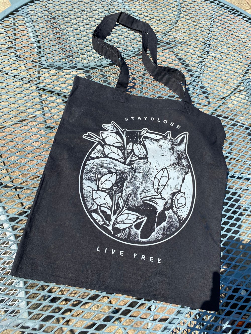 Image of Live free tote bags 