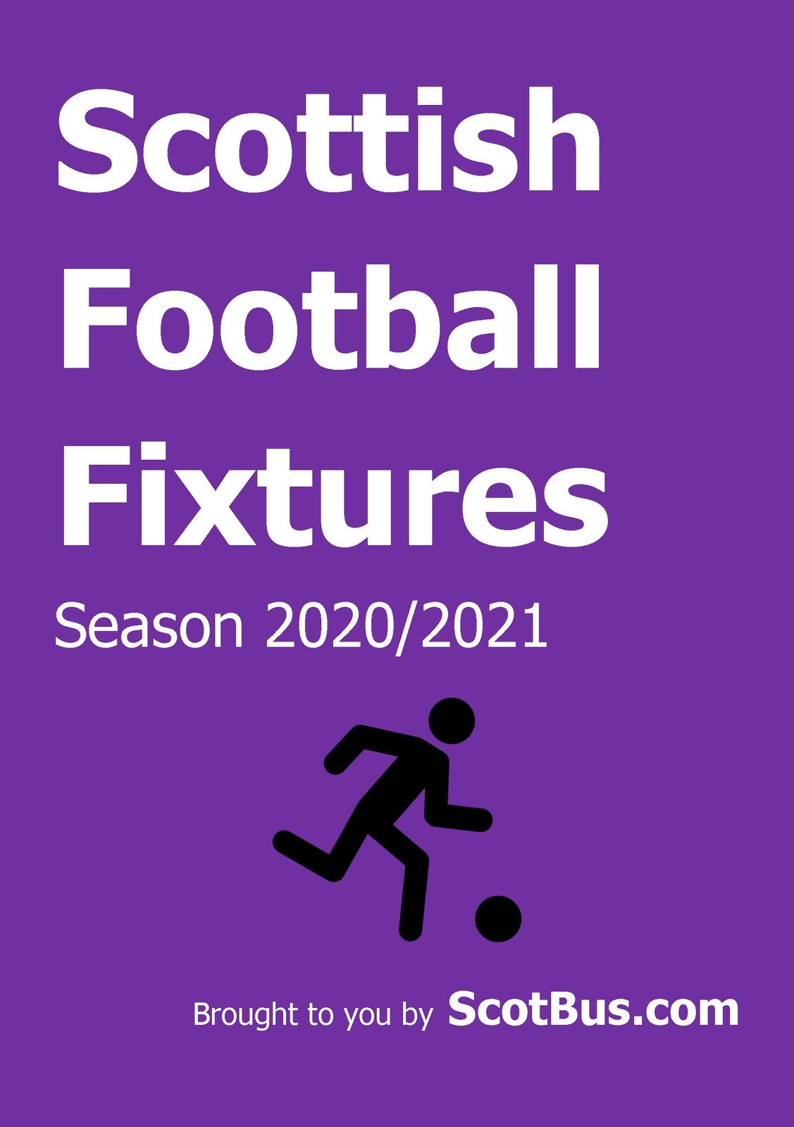 Scottish Football Fixtures Booklet 2020/2021 - Download Edition | Suzyscott