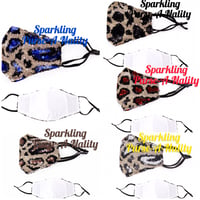 Image 5 of Sparkling Leopard Print Mask
