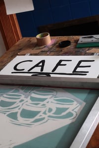 Image 4 of Café - oversized screen print