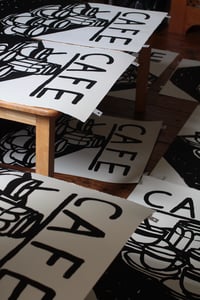 Image 3 of Café - oversized screen print