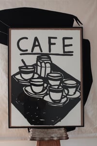 Image 1 of Café - oversized screen print