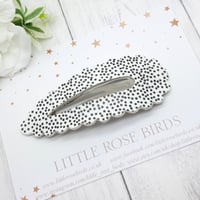 Image 1 of Large White Dotty Snap Clip 