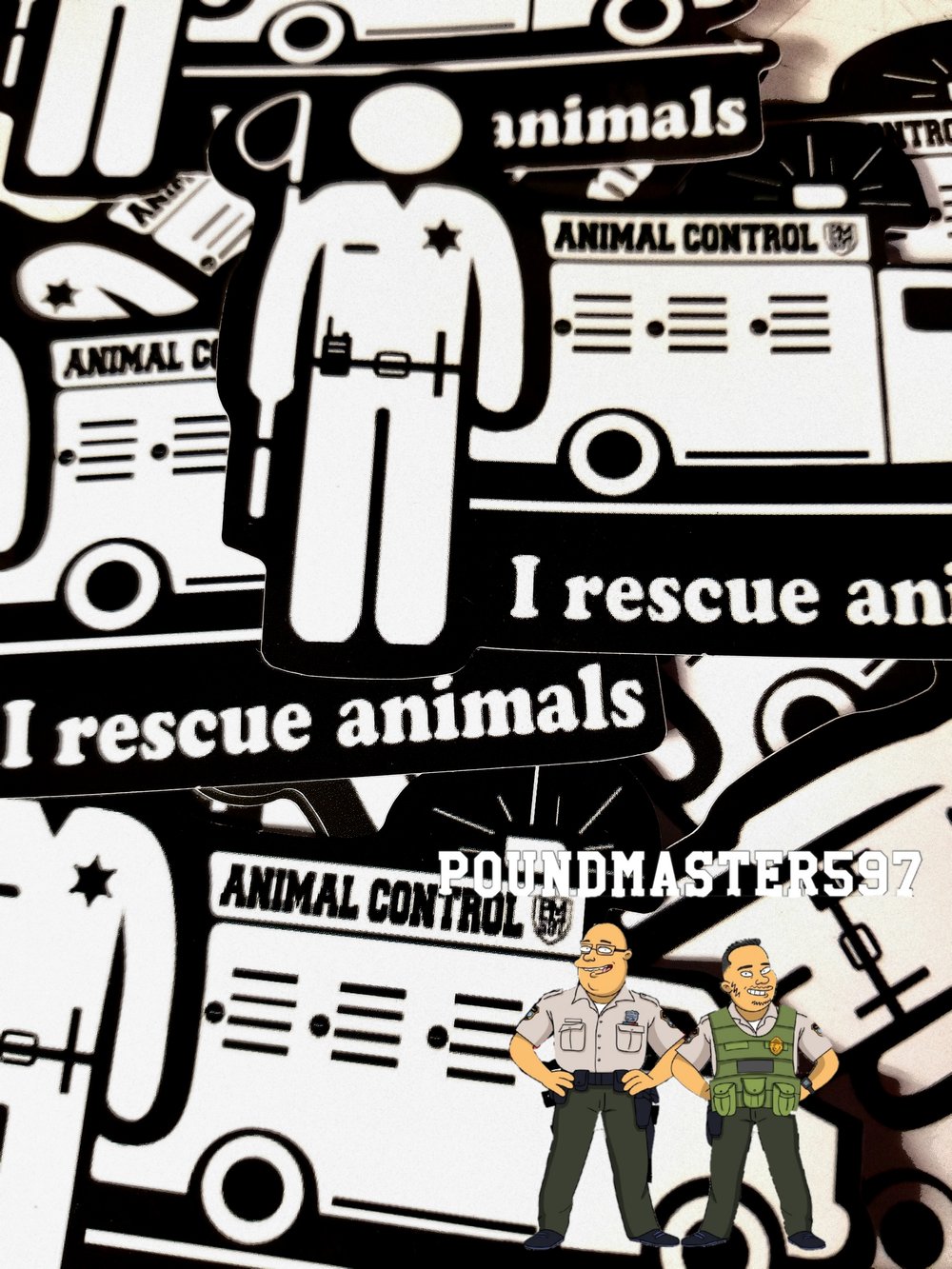 I rescue animals stickers 