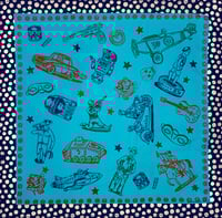 Image 1 of BLUE COTTON SCARVES