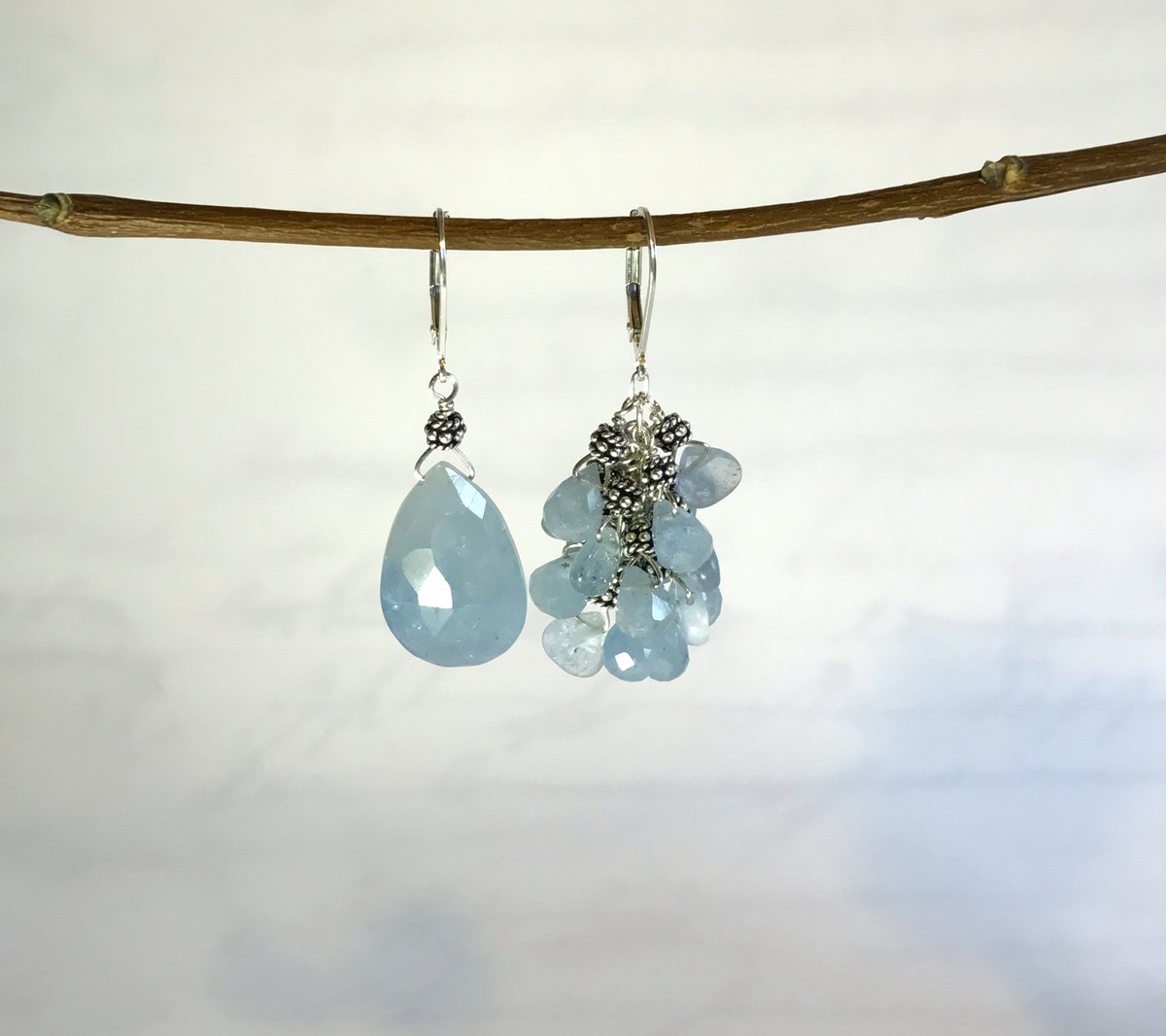 Mismatched Aquamarine Earrings