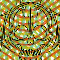 Image 2 of PINSTRIPE SKULL pastel original