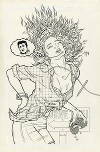 Image 1 of FLO THE WAITRESS ink original