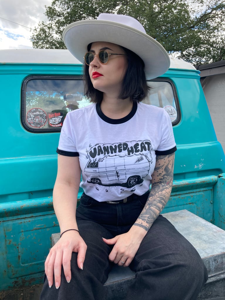"Vanned Heat" Ladies ringer tee Image 2