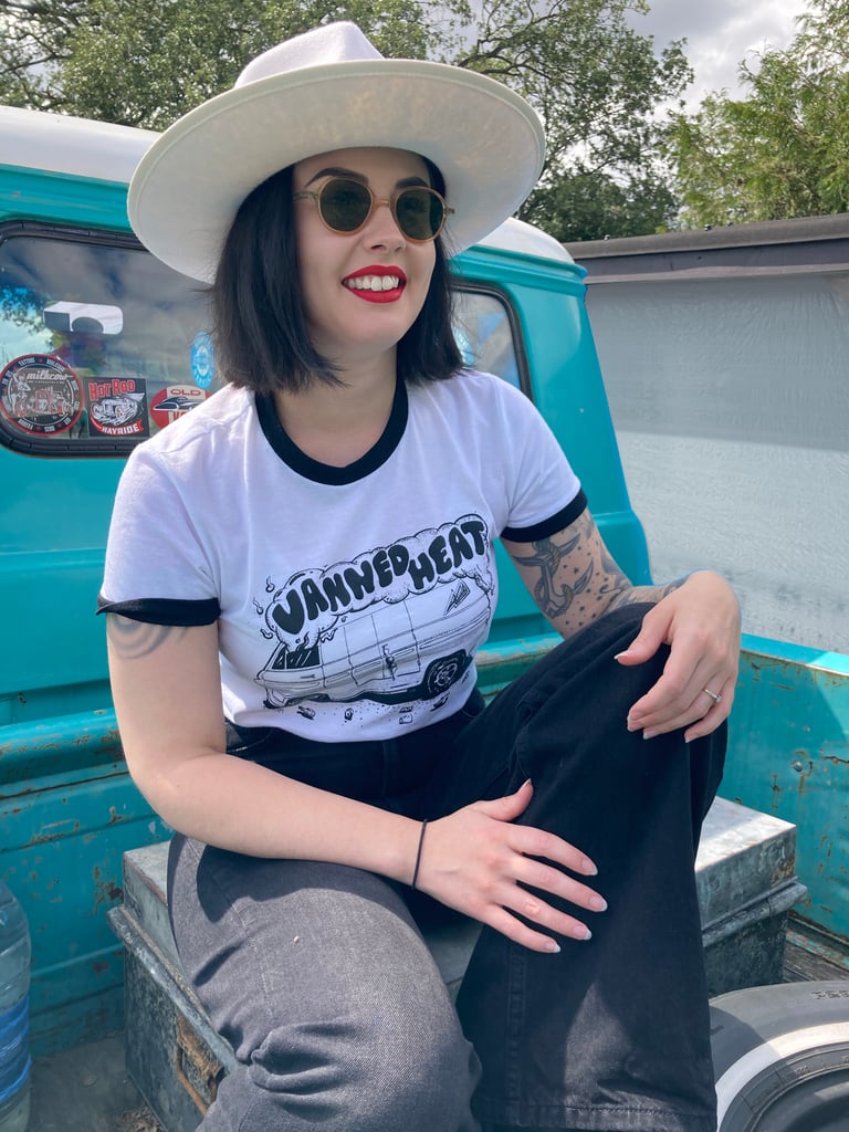 "Vanned Heat" Ladies ringer tee Image 4