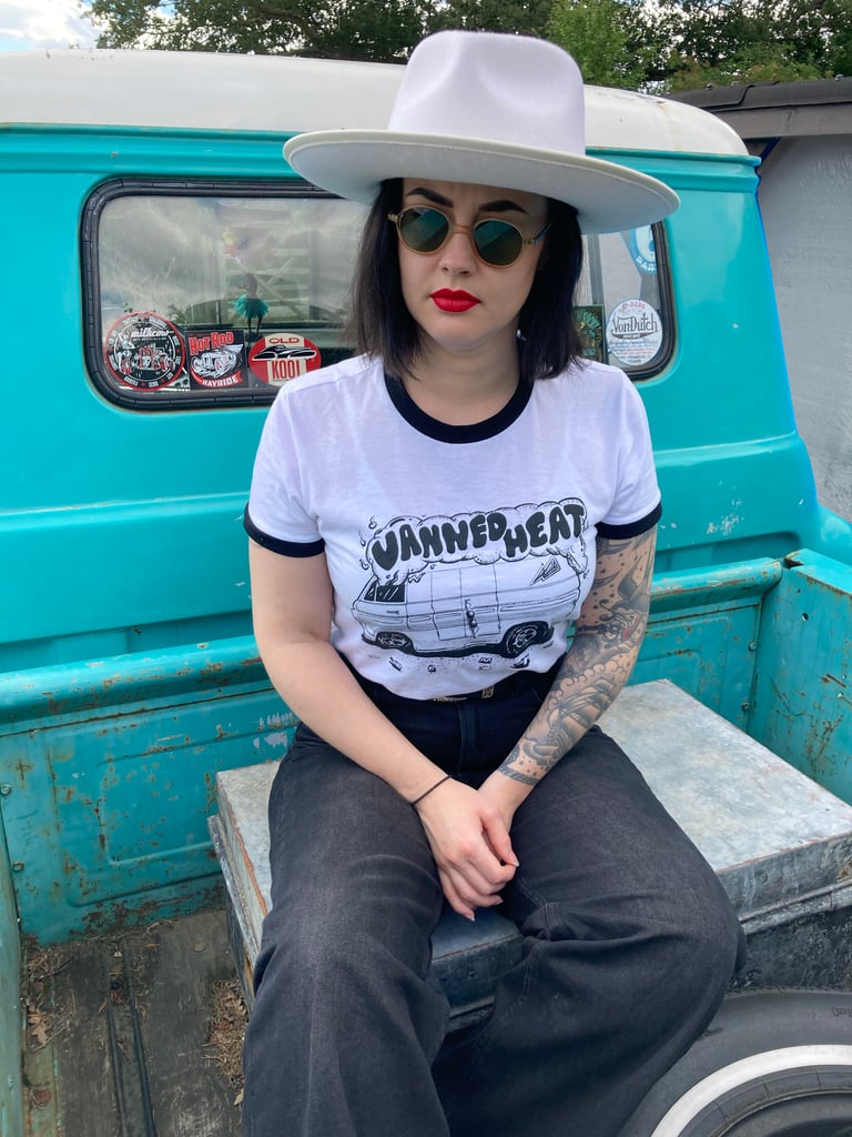 "Vanned Heat" Ladies ringer tee Image 3